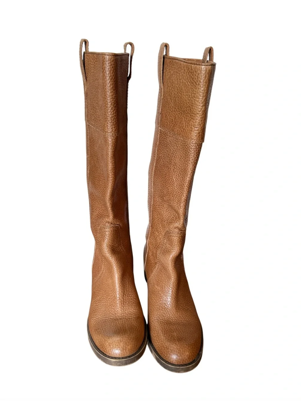 Classic Tall Women's Brown Leather Riding Boots by Lucky Brand Size 8